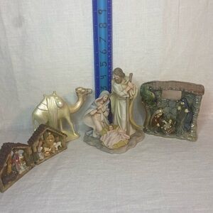 Three Nativity Scenes with Extra Camel, Assorted